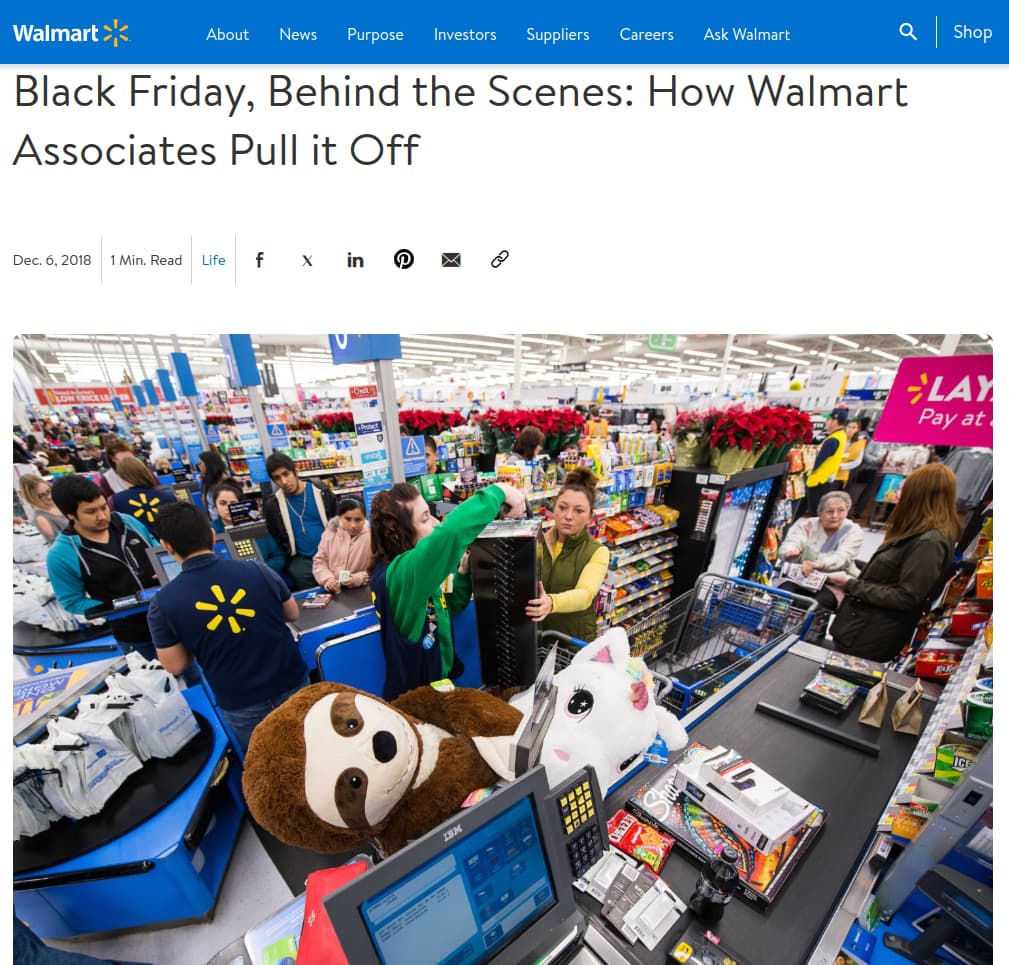 Example of Walmart Black Friday Sale
