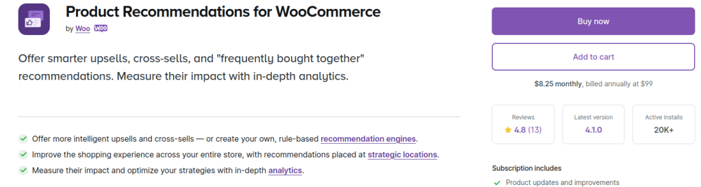 Product Recommendation for WooCommerce