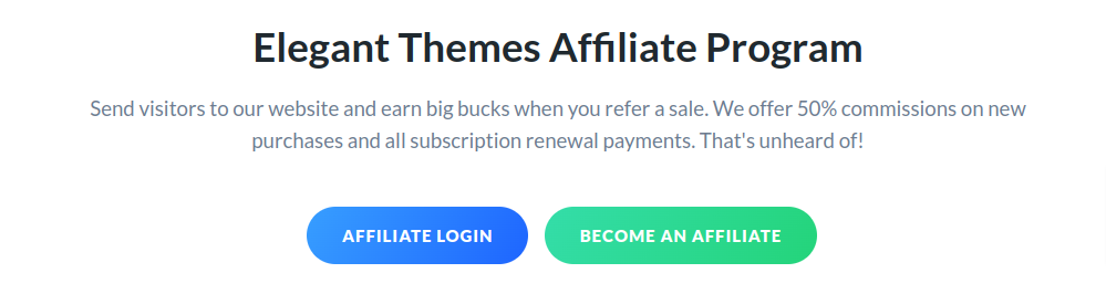 Elegant Themes Affiliate Program