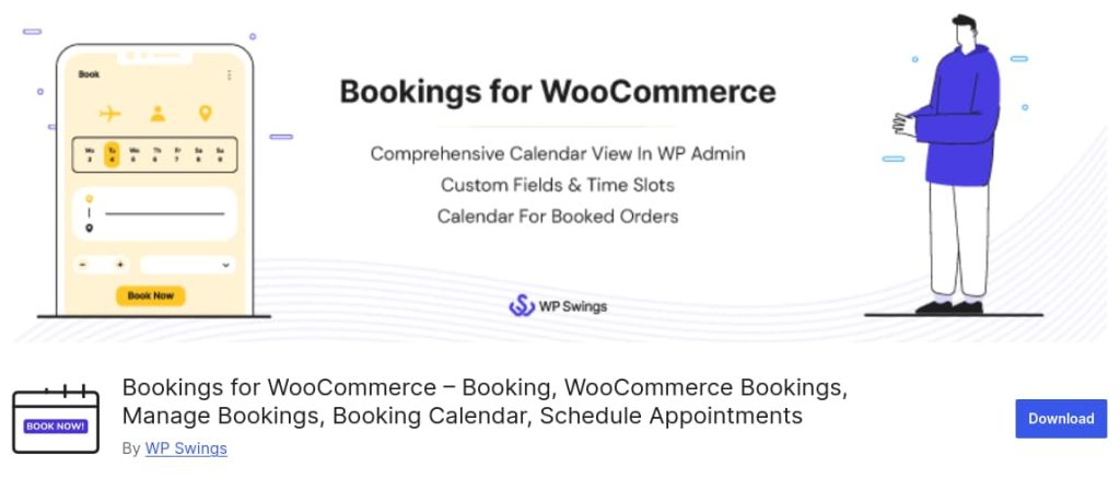 Homepage of BookingsforWooCommerce