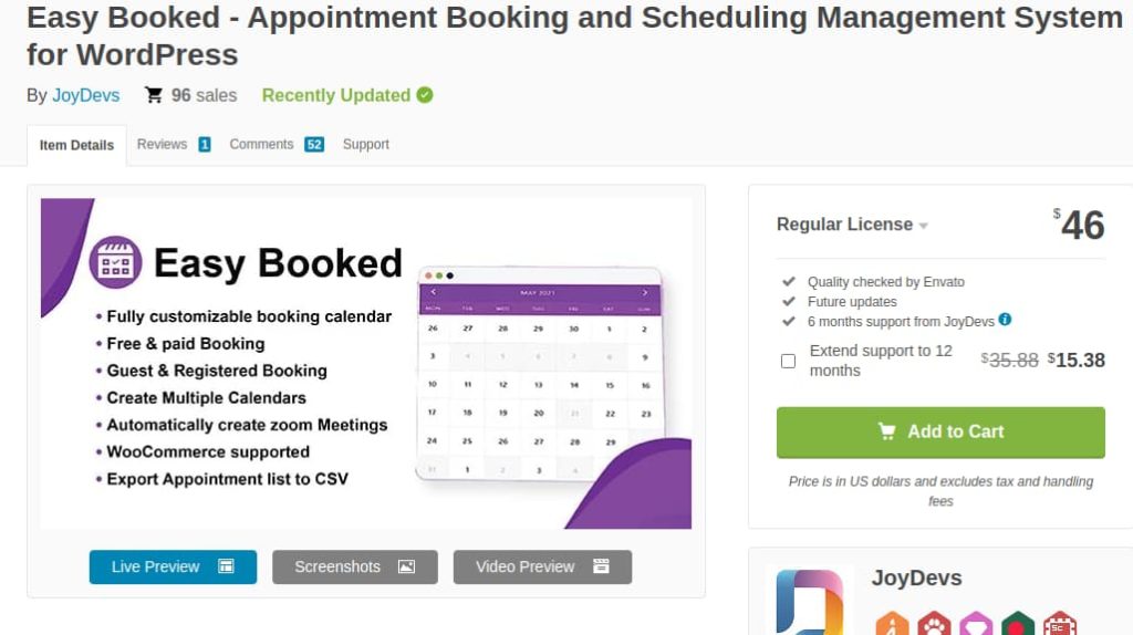 Homepage of EasyBooked