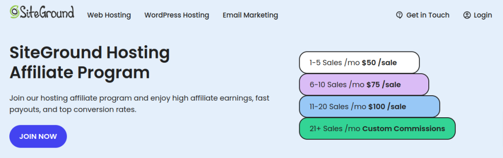 SiteGround Affiliate Program