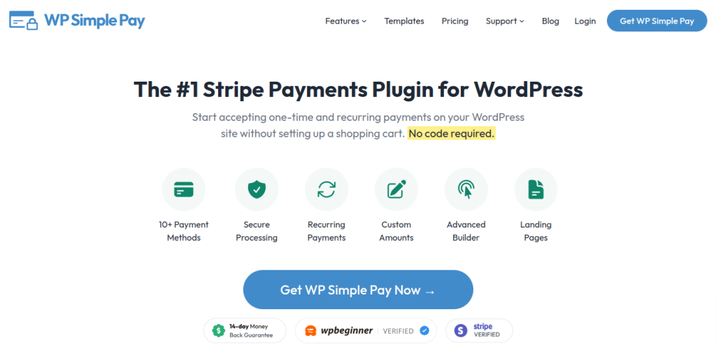 WP Simple Pay Plugin