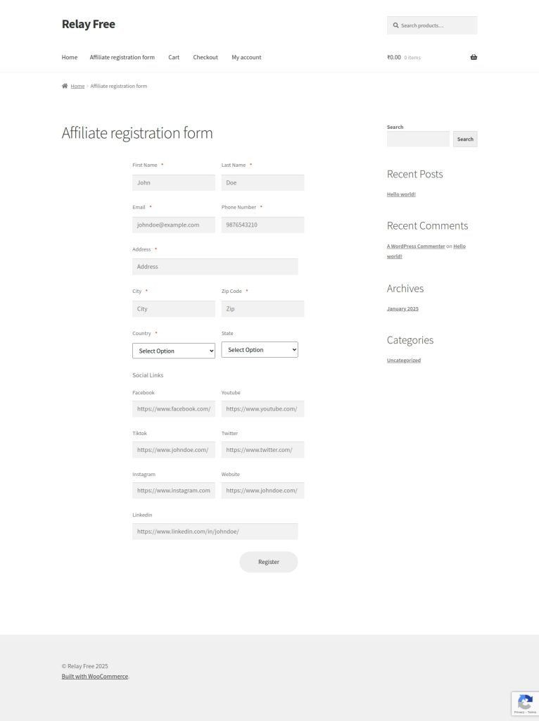 global registration form
