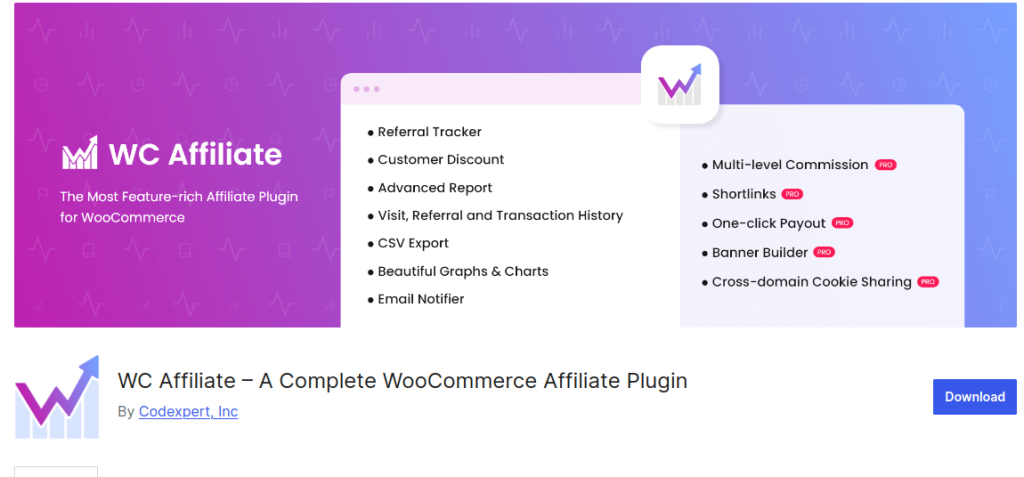 homepage of wcaffiliate plugin